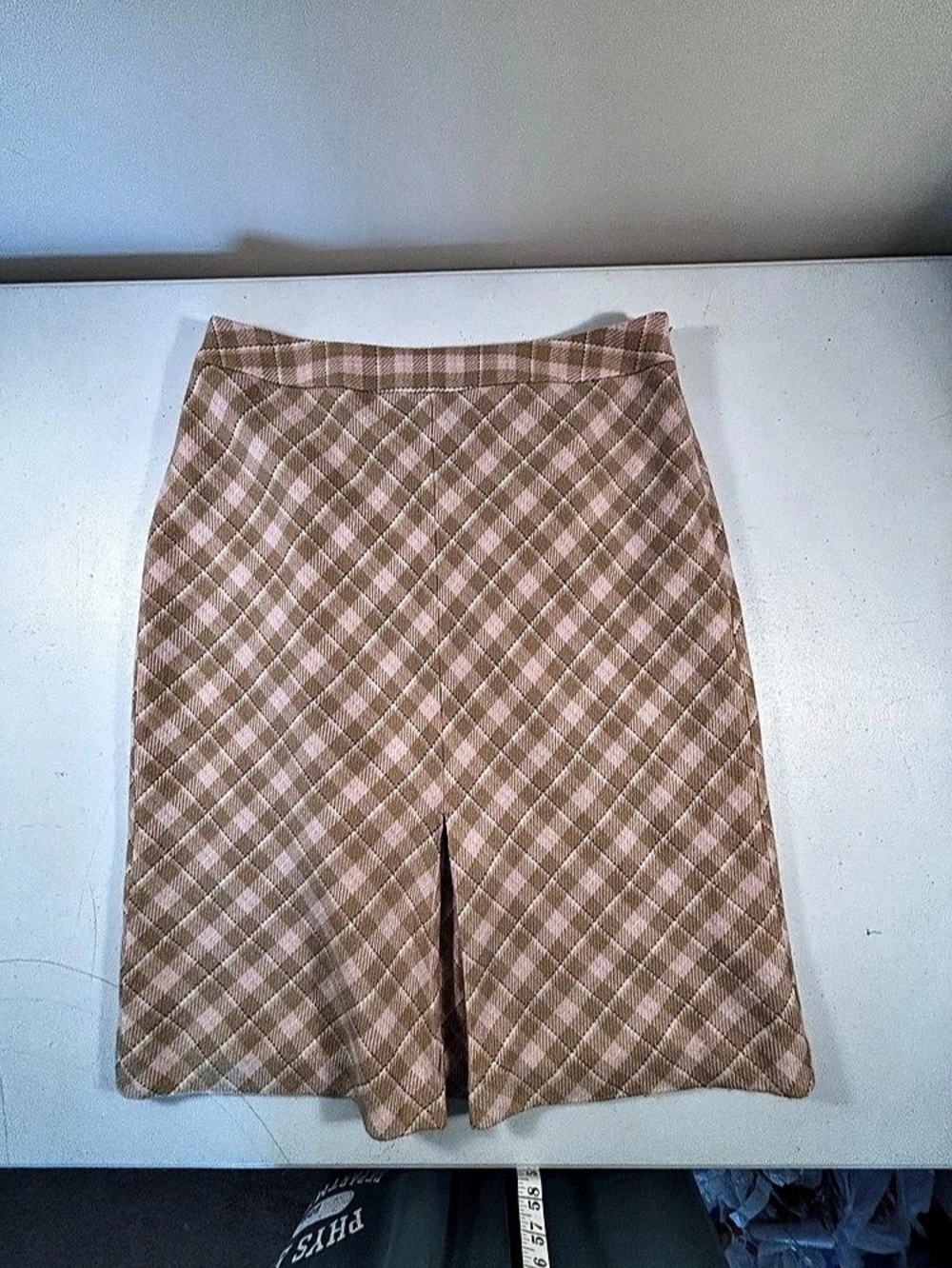 Merona Quilted Mini Skirt in Pink & Brown Size Small